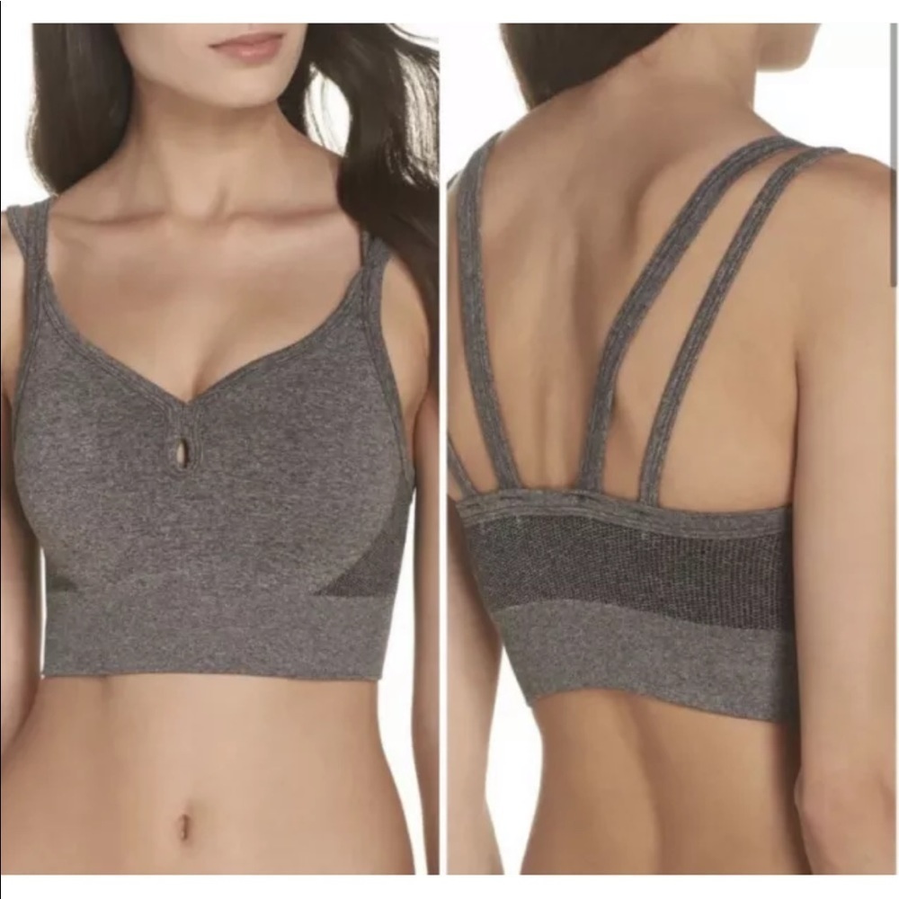 Zella Body Rhythm Gray Sports Bra Medium NWOT